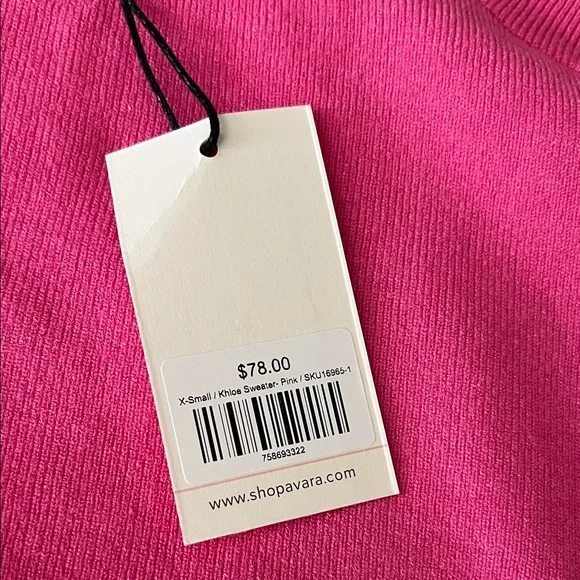 Avara Pink Rainbow Stripe Women's Sweater - Picture 2 of 3